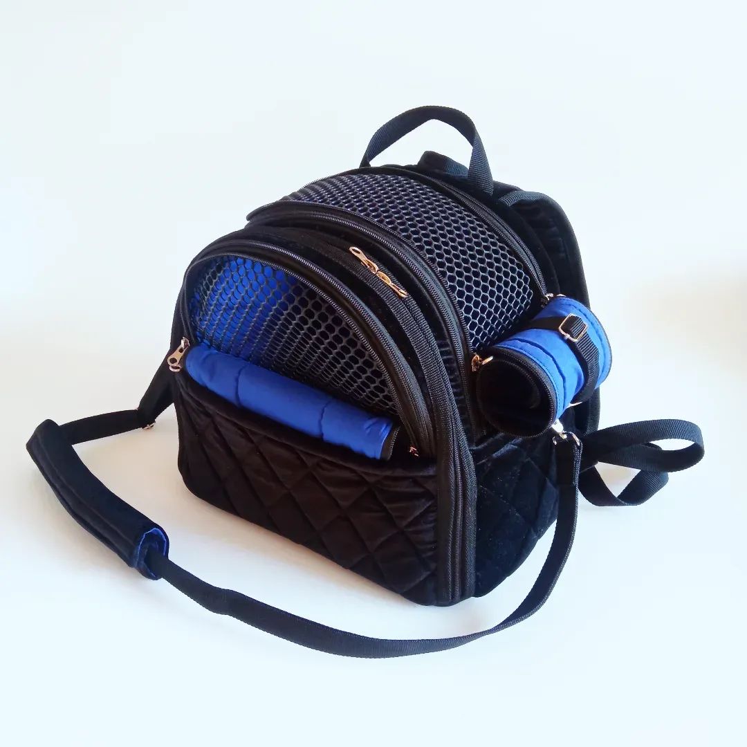 Vanilly black velvet backpack