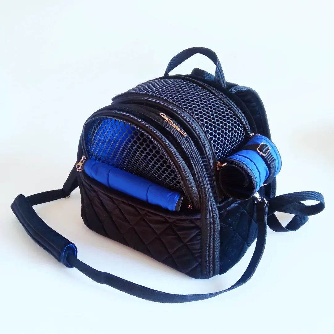 Vanilly black velvet backpack