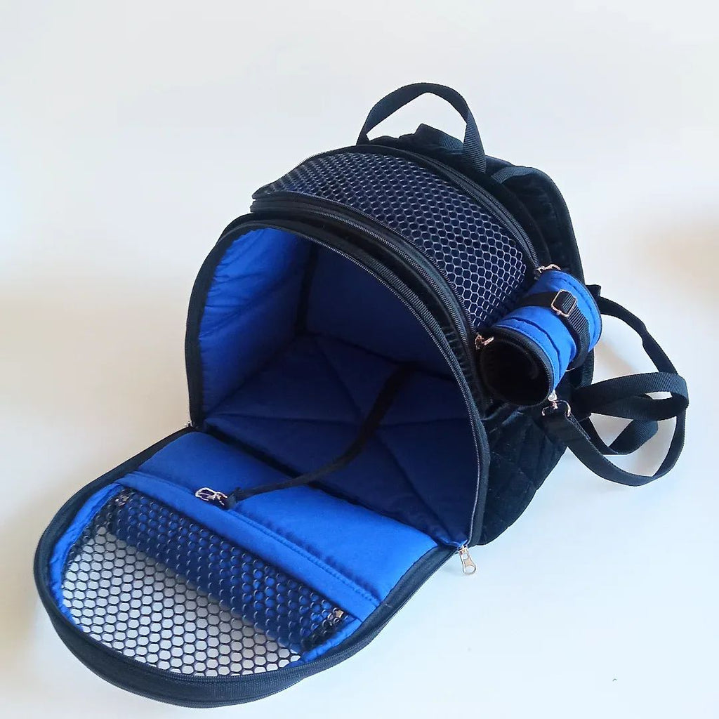 Vanilly black velvet backpack