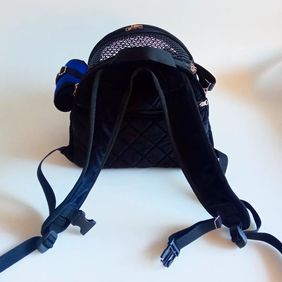 Vanilly black velvet backpack