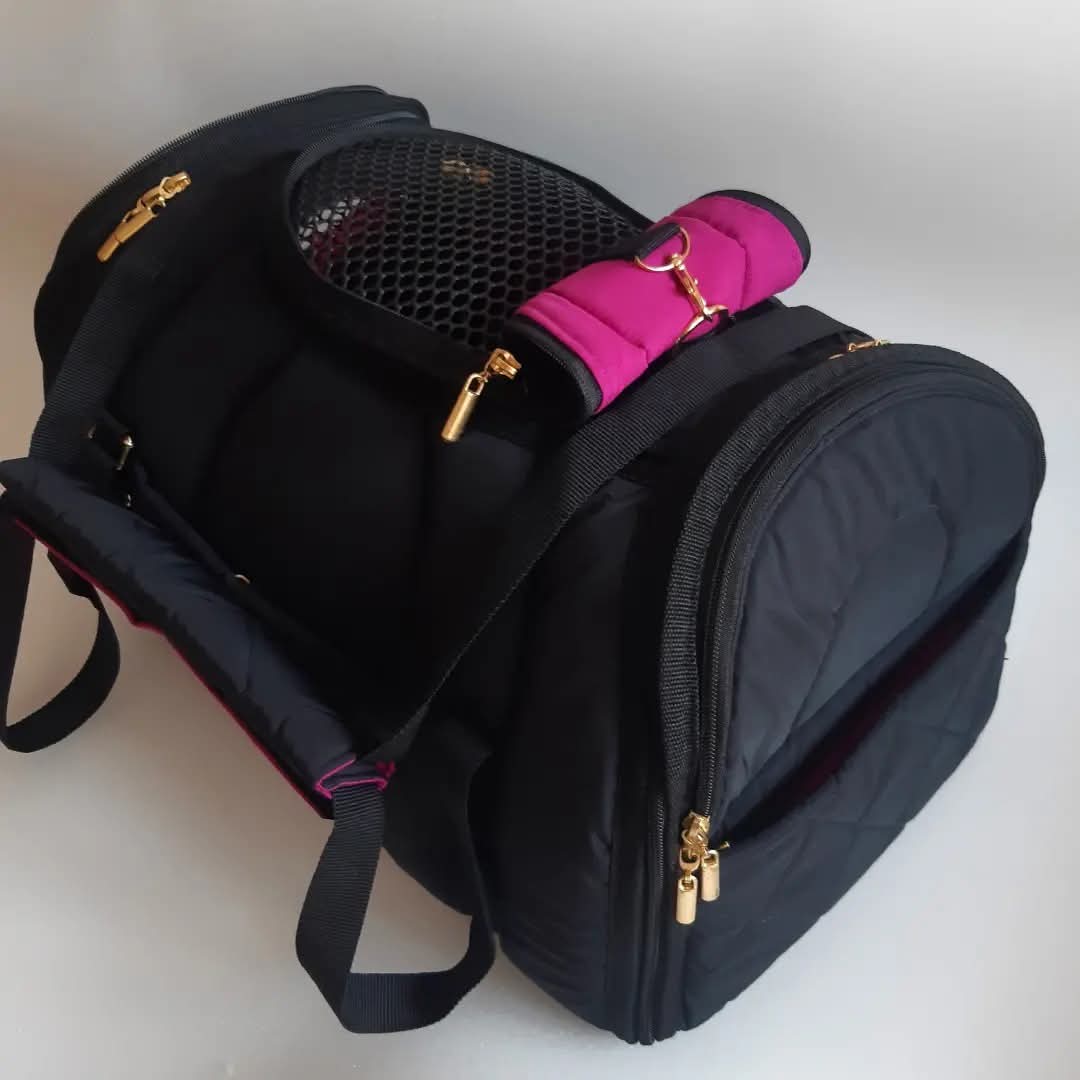 Vanilly pet carrier Travel Box black&pink