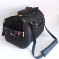 Pet carrier Travel box black&floral