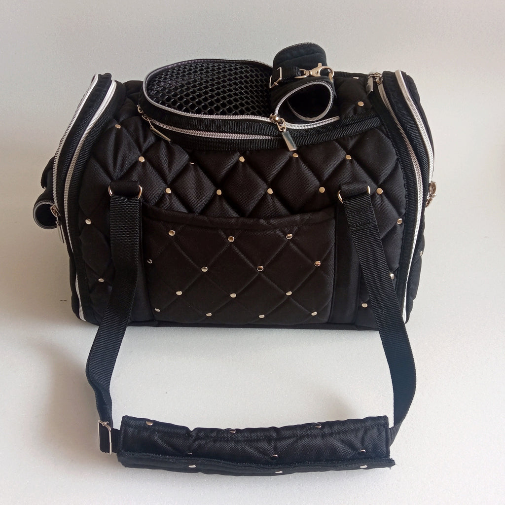 Pet carrier Travel Box  Royal( black$silver)