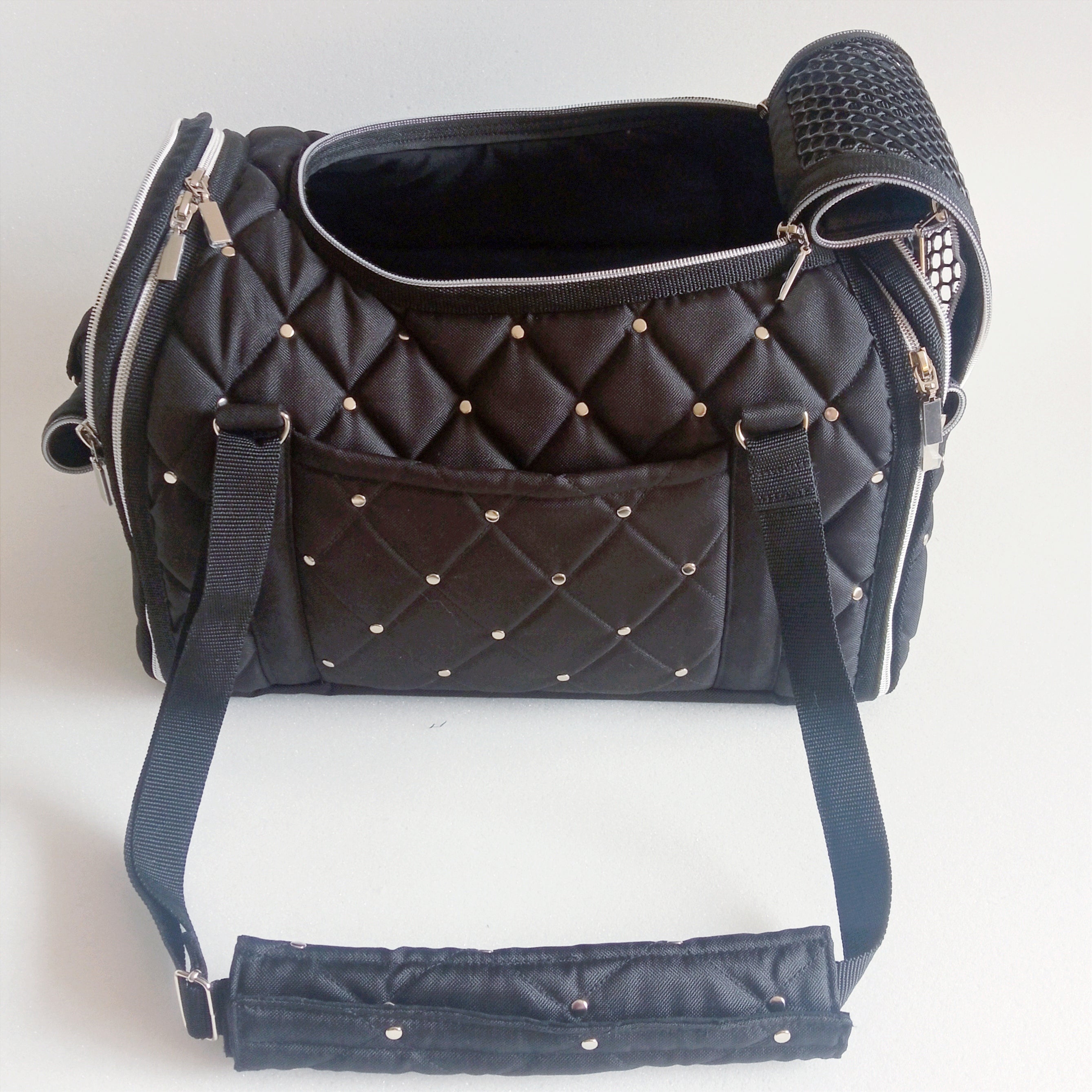 Pet carrier Travel Box  Royal( black$silver)