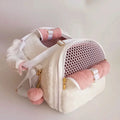 Pet carrier Travel box white winter