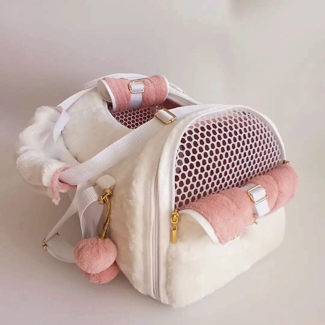 Pet carrier Travel box white winter
