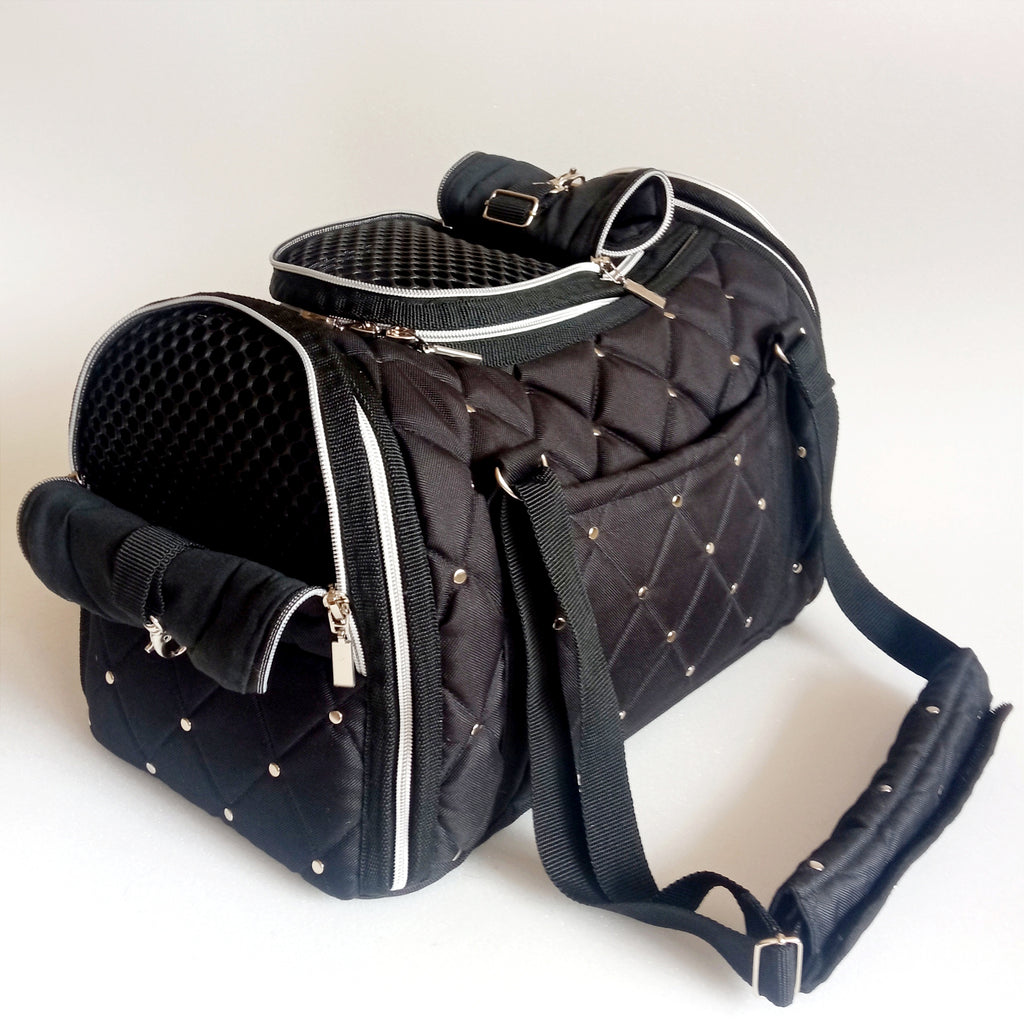Pet carrier Travel Box  Royal( black$silver)